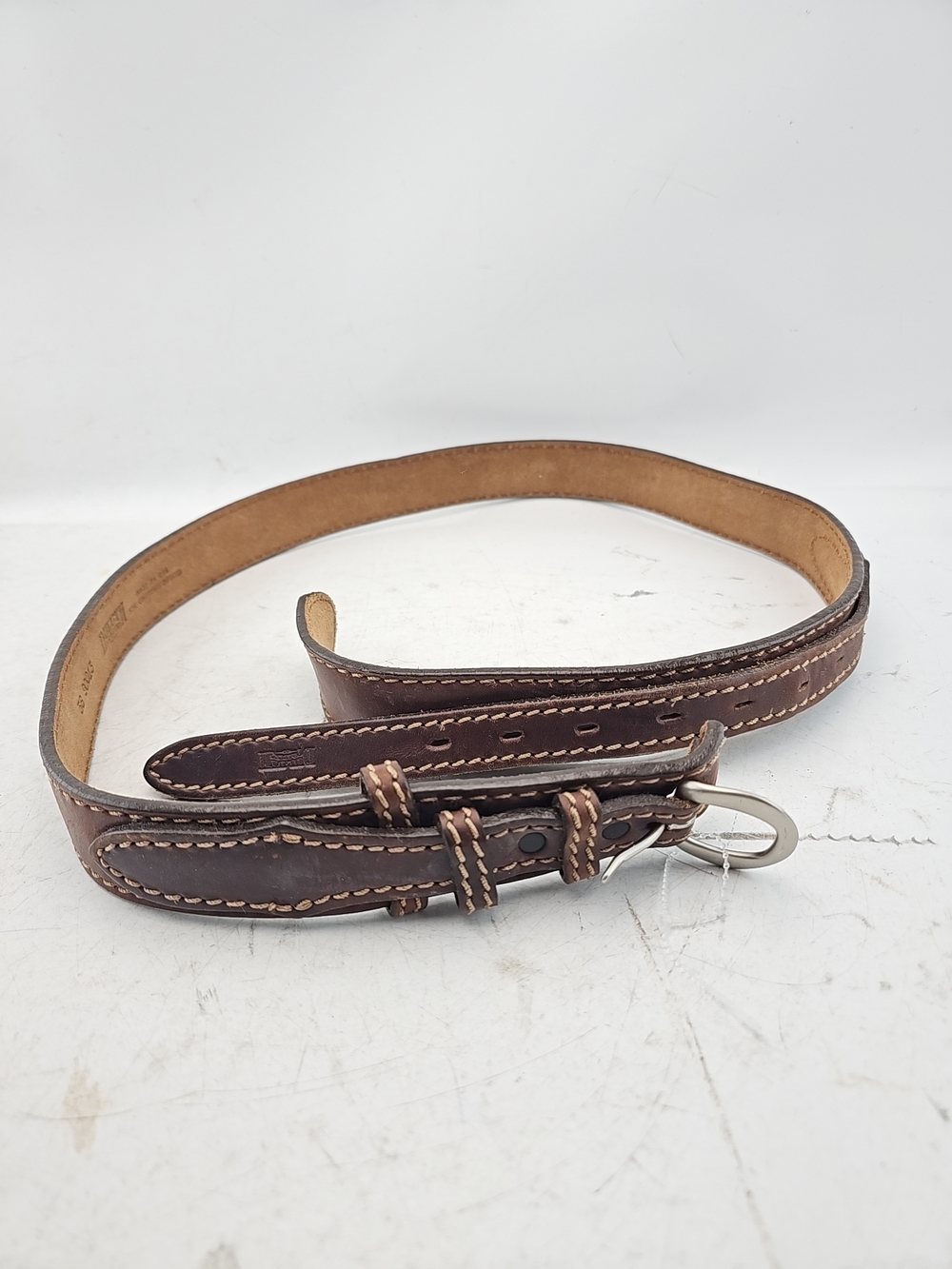 Duluth Trading Co. Brown Tooled Leather Belt